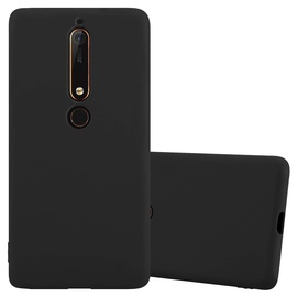 Cadorabo Hülle für Nokia 6.1 Schutzhülle in Schwarz Handyhülle TPU Silikon Case Cover