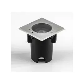 EVN LED-Bodenleuchte Aluminium Edelstahl Glas 135x135mm 7W 3000K 373lm silber