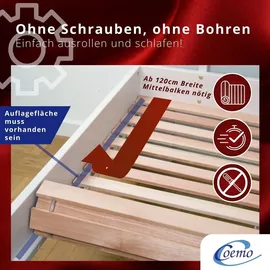 Coemo Rollrost DELUXE naturbelassen 90 x 190 cm