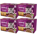 whiskas Junior 48x85g Geflügel-Gelee-Nassfutter für Kätzchen mit: Huhn, Pute, Geflügel, Ente