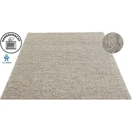 LeGer Home by Lena Gercke Wollteppich "Ainhoa, handgewebt, Wolle" Gr. 1, beige (sand), B:60cm H:12mm L:90cm, Kunstfaser, Wolle, LEGER HOME BY LENA GERCKE, Teppiche, einfarbig, Wolle, Teppich, Wohnzimmer, Schlafzimmer, Esszimmer