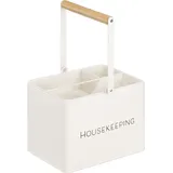 Navaris Housekeeping Box 3 Fächer 3-tlg. weiß