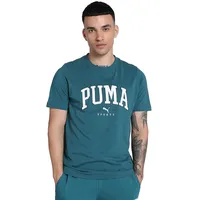 Puma Squad Big Graphic Tee T-Shirts, Kaltgrün, XL