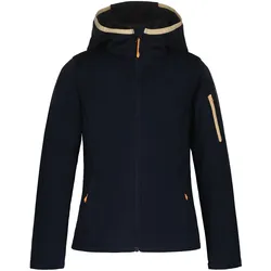 Softshelljacke ICEPEAK "M SOFTSHELLJACKE KANEOHE", Kinder, Gr. 152, blau (dunkelblau), Obermaterial: 100% Polyester, sportlich, Jacken