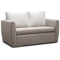 MOEBLO Schlafsofa SARA 120, Sofa Sessel Kindersofa Schlafsessel mit Bettfunktion Gästebett Klappsofa Mini Couch 2-Sitzer Sofagarnitur Jugendzimmer, mit Bettkasten und Schlaffunktion braun