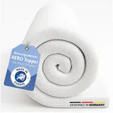 Third of Life, Topper Matratzentopper AERO ActiveClima - atmungsaktive Komfortauflage, 5 cm hoch, 100% hochwertiger Memory Schaum, Atmungsaktiv, feuchtigkeitsregulierend, stützend, hygienisch weiß 200 cm x 200 cm x 5 cm