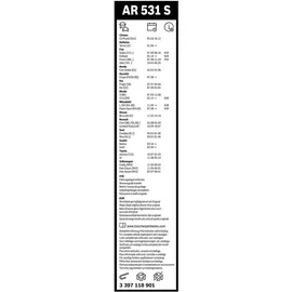 Bosch Scheibenwischer Aerotwin AR531S, Länge: 530mm/450mm – Set für Frontscheibe