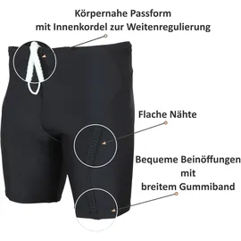 Aquarti Badehose Aquarti Knielang Schwarz XL