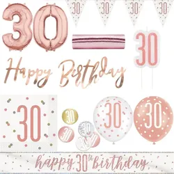 30. Geburtstag Deko roségold Party Dekoration Set Frau