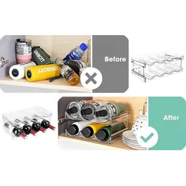 luxuskollektion Küchenorganizer-Set Flaschenregal 8 transparent