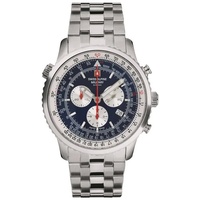 Swiss Alpine Military Chronograph Chrono silberfarben