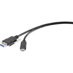renkforce USB 3.1 (Gen 1) Anschlusskabel A/C mit Befestigungsmöglichkeit 1 m
