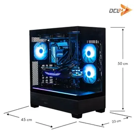 dcl24.de dcl24 Highend Streaming PC Intel i9-14900KF, RTX4080 Super, 64GB RAM, 2TB SSD, Gamer PC mit 24x6.0 GHz, WLAN, Windows 11 Pro Gaming PC für Streamer