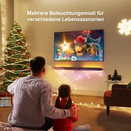 ultimea 5.0-Kanal abnehmbarer Soundbar für Smart-TVs mit RGB-Beleuchtung, App-Steuerung, Spitzenleistung 180W, Bluetooth 5.3, HDMI/OPT/AUX, Apollo S70 - Schwarz