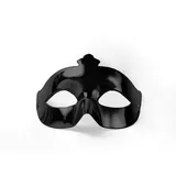 PartyDeco Schwarze Party Maske Venezianische Maske Halloween Verkleidung Dress Up Zubehör für Karneval Silvester Party mit Thema