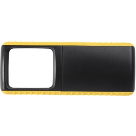 WEDO 271741505 Lupe Outdoor Rechtecklupe (mit LED Beleuchtung inklusive Batterien) schwarz/gelb