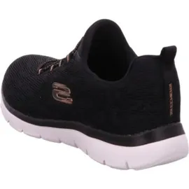 SKECHERS Summits - Leopard Spot black mesh rose gold trim 39