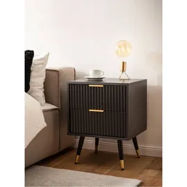 Wohnling Nachtschrank 43,5 x 39 x 56 cm Schwarz