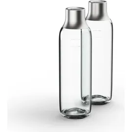 Brita Glasflasche für sodaTRIO Wassersprudler 1 l grau/transparent + 2er Pack