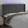 vidaXL LED Kopfteil Dunkelgrau 183x16x118/128 cm Samt