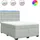 vidaXL Boxspringbett mit Matratze Hellgrau 160x200 cm Samt