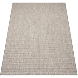Teppich PACO HOME "Napoli 777", grau, B:200cm H:4mm L:280cm, Polypropylen, Teppiche, Flachgewebe, meliert, In- und Outdoor geeignet, Wohnzimmer