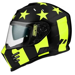 Simpson Venom Subdued Helm, schwarz-gelb, Größe XS für Männer