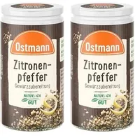 Ostmann Gewürze - Zitronenpfeffer Gewürzzubereitung | Für Salatdressings, Saucen und Fischgerichte | 40 g in der Streudose (Packung mit 2)