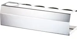 Stalgast Saucenständer, Edelstahl, für 5 Flaschen KK0805005 , Maße (B x T x H): 435 x 110 x 120 mm
