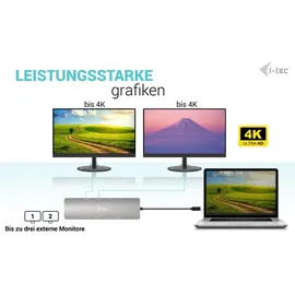 iTEC i-tec USB-C Metal Nano 2x Display Docking Station + PD 100W