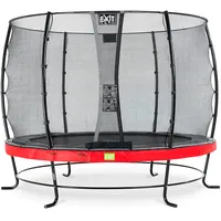 EXIT TOYS Elegant Trampolin 305 cm inkl. Economy Sicherheitsnetz rot