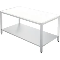 Polyethylen-schneidetisch weiße farbe - 1500x600x850 mm - 10062170 Eurast