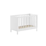 58 aufm Kessel BABYBETT 60x120 Kiefer MDF weiß robust stabil höhenverstellbar | Gr.: onesize