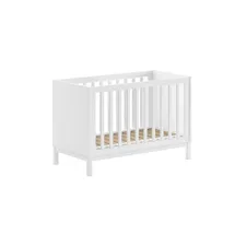 58 aufm Kessel BABYBETT 60x120 Kiefer MDF weiß robust stabil höhenverstellbar | Gr.: onesize