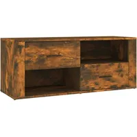 Furnicato TV-Schrank Räuchereiche 100x35x40 cm Holzwerkstoff