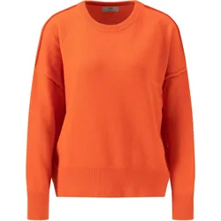 Strickpullover FYNCH-HATTON, Damen, Gr. XXXL, rot (hot ginger), Obermaterial: 100% Wolle, casual, regular fit normal, Rundhals, Langarm, Pullover, mit Drop-Shoulder Naht-Design