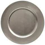 Kaemingk Kunststoffteller Silber - 33 cm) Weihnachtsdeko