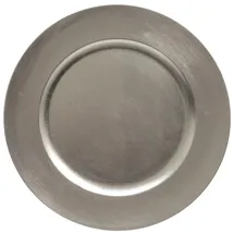 Kaemingk Kunststoffteller Silber - 33 cm) Weihnachtsdeko