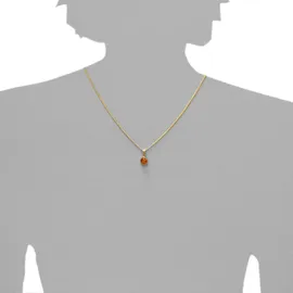 Ostsee-Schmuck Kette mit Anhänger Classic 8 mm Gold 333/Bernstein