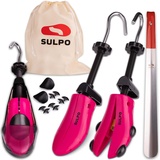 SULPO Schuhspanner - Schuhdehner aus robustem Kunststoff - Schuhweiter, Schuhstrecker - Hält den Schuh in Form - Inkl. Aufbewahrungstasche & Schuhlöffel - 4 Größen (39-41) - 39-41