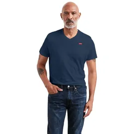 Levi's T Shirt Housemark Tee mit V Neck in Dunkelblau L