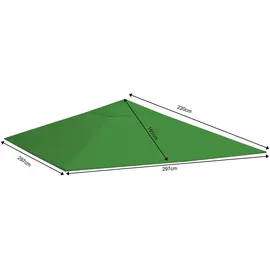 Quick Star Ersatzdach Pavillon 3x3 m Grün 2,97 x 2,97 x 0,01 m