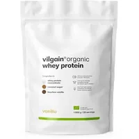 Vilgain Organic Whey Protein (1000 g) Vanille – Bio Molkenprotein Konzentrat Ohne Zuckerzusatz, Grass-Fed Eiweißpulver Für Muskelaufbau, Proteinshake Mit Stevia, Glutenfrei & Low Carb Snack