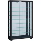 VCM Standvitrine Lumo Mini Spiegel 59 x 18 x 91 cm Schwarz
