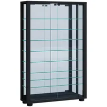 VCM Standvitrine Lumo Mini Spiegel 59 x 18 x 91 cm Schwarz