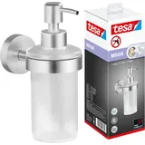 Tesa Moon Seifenspender (Mit Halterung, Edelstahl/Weiß, Matt)
