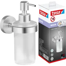 Tesa Moon Seifenspender (Mit Halterung, Edelstahl/Weiß, Matt)