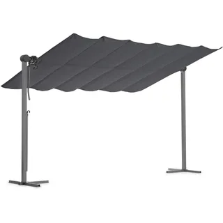 LECO Sonnendach Waved 4 m x 2,50 m Anthrazit
