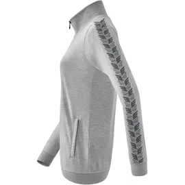 Erima Essential Team Tracktop Sweatjacke Damen hellgrau melange/slate grey 38