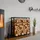 CLP Kaminholzregal Keri Metall 100 x 25 x 80 cm mit Rollen Schwarz